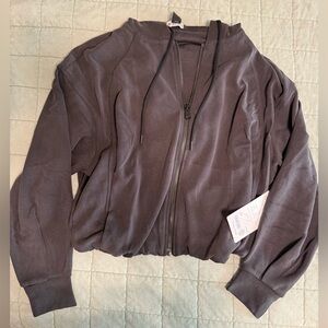 Athleta Seasoft Full Zip Jacket in Gray